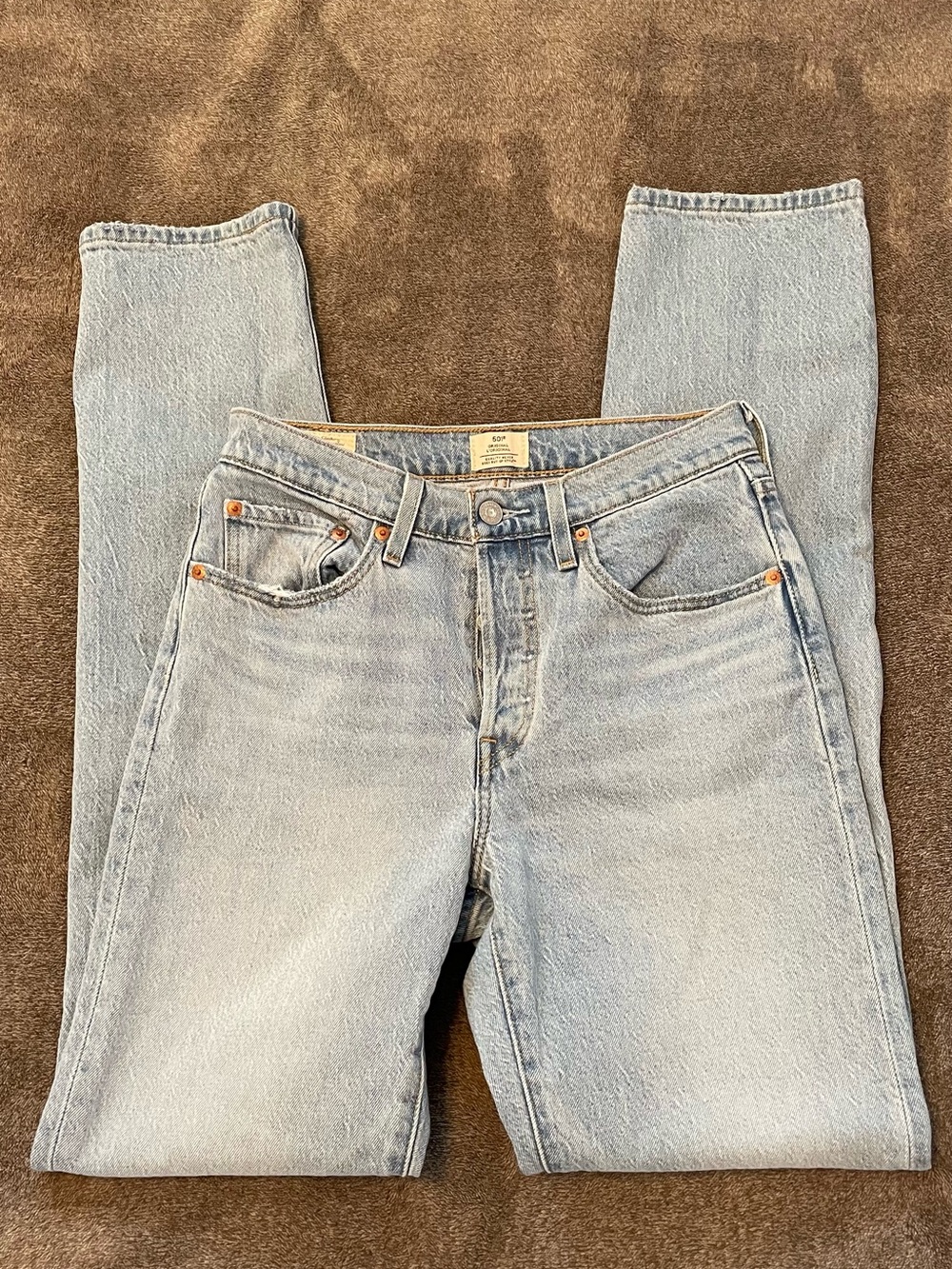 Levi's Premium 501 Original Women Light Blue Straight-Leg Women's Jeans W27 L34